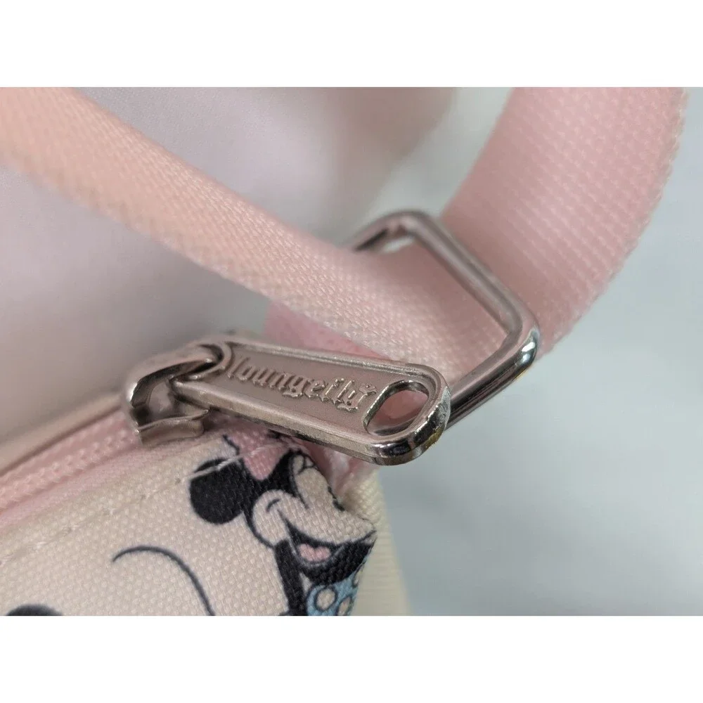 Disney Loungefly Mickey Minnie Mouse AOP Canvas Crossbody Passport Bag